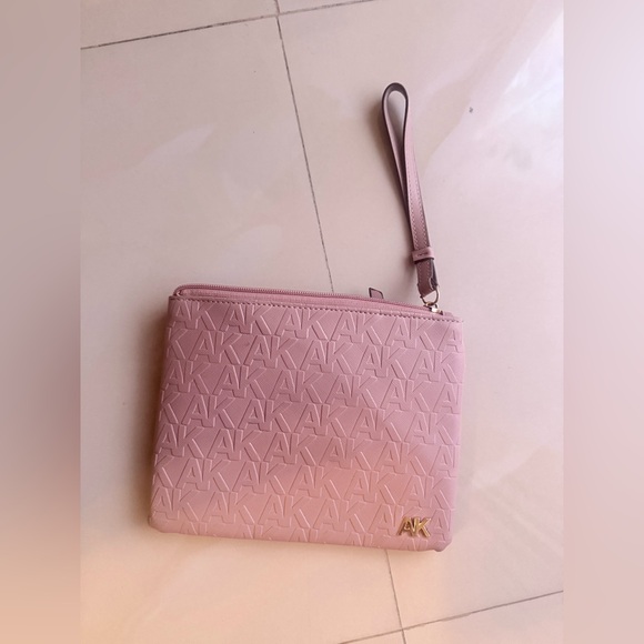 Anne Klein Embossed Pink Wristlet Clutch - Picture 3 of 7